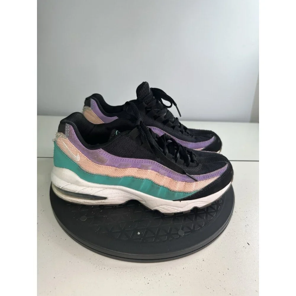 Nike Air Max 95 Have a Nike Day Black White Jade Youth Shoes CI5645-001 Sz. 7Y